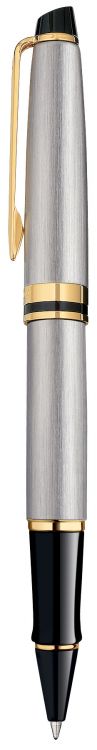 Ручка-роллер Waterman Expert 3, цвет: Stainless Steel GT, стержень: Fblk