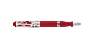 AU800-ARF Aurora Roma. Перьевая ручка Aurora Roma Red CT, перо - F, в подарочной коробке