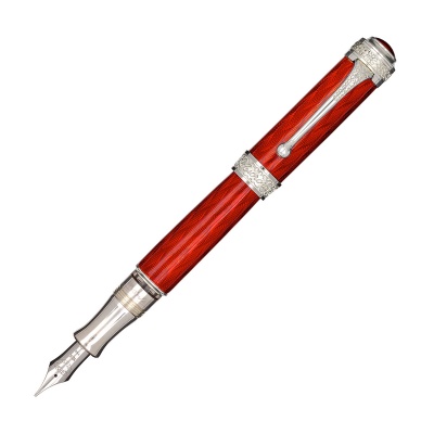 AU956-RF Aurora. Перьевая ручка Aurora 100&deg; Anniversario Red CT, перо — F, в подарочной коробке