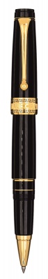 AU975-N Aurora Optima Resina. Ручка роллер Aurora Optima Resina black GT, в подарочной коробке