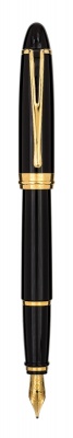 AUB12-NM Aurora Ipsilon Deluxe. Перьевая ручка Aurora Ipsilon Deluxe black GT, перо М, в подарочной коробке