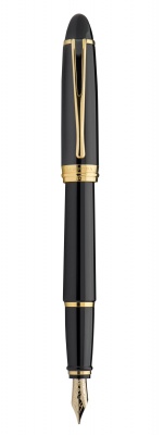 AUB12-NF Aurora Ipsilon Deluxe. Перьевая ручка Aurora Ipsilon Deluxe black GT, перо F, в подарочной коробке