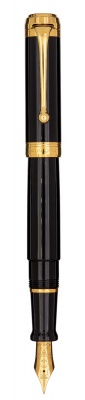 AUD12-NM Aurora Talentum Resina. Перьевая ручка Aurora Talentum цвет black GT, перо - М, в подарочной коробке