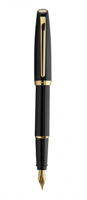 AUE12-DNF Aurora Style Resin. Перьевая ручка Aurora Style Resin black GT, перо - F, в подарочной коробке