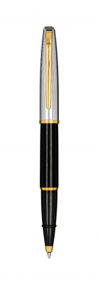 AUE74-C Aurora Style Metal. Ручка Роллер Aurora Style Black resin chrome GT, в подарочной коробке