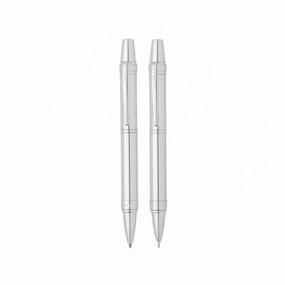 CR26S-GRY1C Cross Nile. Набор Cross Nile: шариковая ручка и механический карандаш 0.7мм. Цвет - серебристый.