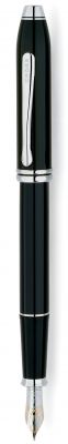 CR38F-BLK1C Cross Townsend. Перьевая ручка Cross Townsend. Цвет - черный, перо - золото 18К/родий, тонкое.