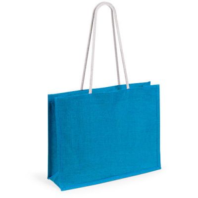 HG170151325 Пляжная сумка "Hint", джут, размер 44,5*35*14 см.,синий