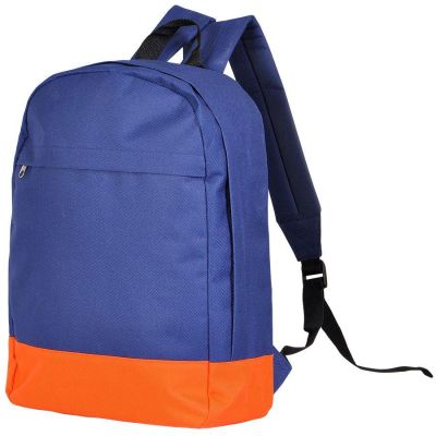 HG170151917 Рюкзак "URBAN",  темно-синий/оранжевый, 39х29х12 cм, полиестер 600D,  шелкография