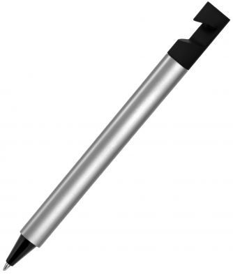 HG18406175 NeoPen. N5, ручка шариковая, серебристый/черный, пластик, металлизир. напыление, подставка для смартфона
