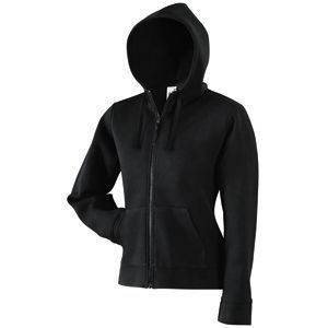 HG151182191 Толстовка "Lady-Fit Hooded Sweat Jacket", черный_XS, 75% х/б, 25% п/э, 280 г/м2