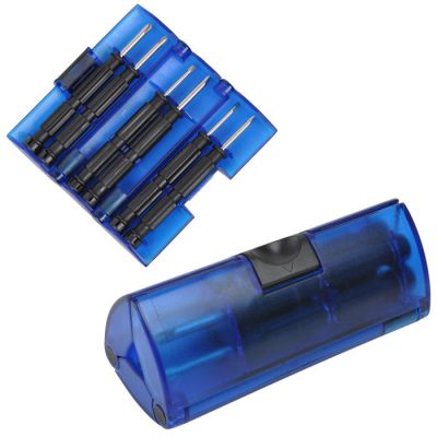 HG15092324 Набор отверток; синий; 9,5х4х4 см; пластик, металл; тампопечать
