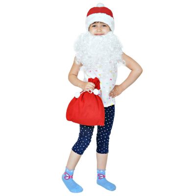 HG15091007 Костюм карнавальный "Дед Мороз", в мешке, флис,  мешок 25*30 см,  вышивка