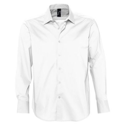 HG1509102 Sol&#39;s. Рубашка "Brighton", белый_S, 97% хлопок, 3% эластан, 140г/м2
