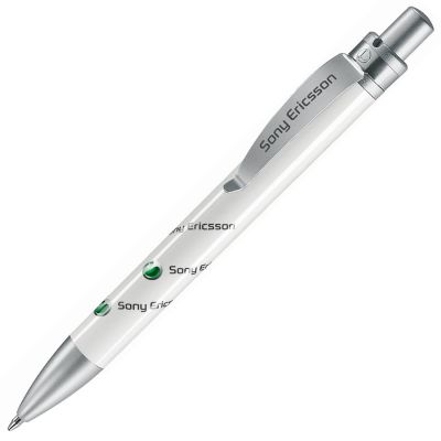 HG8B-WHT2 Lecce Pen FUTURA. FUTURA, ручка шариковая, белый/хром, пластик/металл