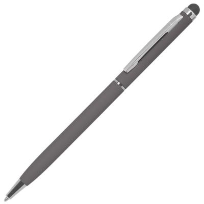 HG1701511390 B1. TOUCHWRITER SOFT, ручка шариковая со стилусом для сенсорных экранов, серый/хром, металл/soft-touch