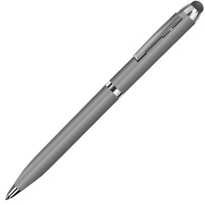 HG3B-GRY5 B1 Business. CLICKER TOUCH, ручка шариковая со стилусом для сенсорных экранов, серый/хром, металл