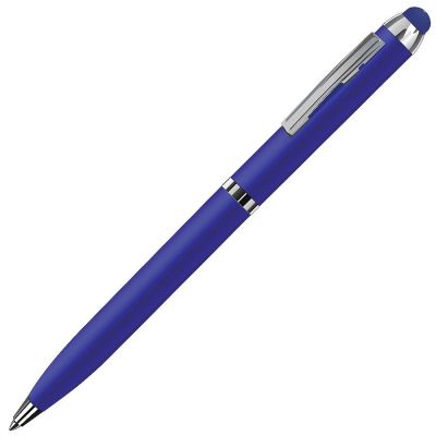 HG3B-BLU37 B1 Business. CLICKER TOUCH, ручка шариковая со стилусом для сенсорных экранов, синий/хром, металл