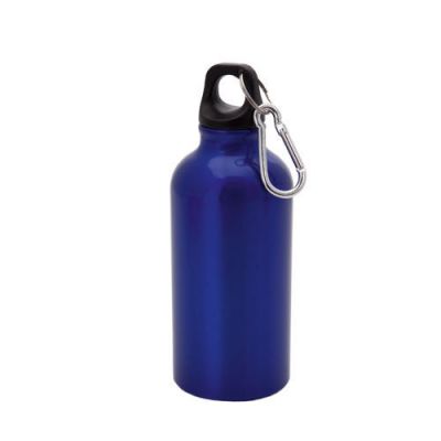 HG170151314 Бутылка для воды "Mento", алюминиевая, с карабином, 400 мл., синий