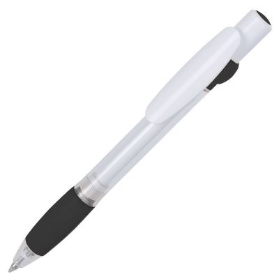 HG8B-BLK46 Lecce Pen ALLEGRA. ALLEGRA SWING, ручка шариковая, черный/белый, прозрачный корпус, белый барабанчик, пластик