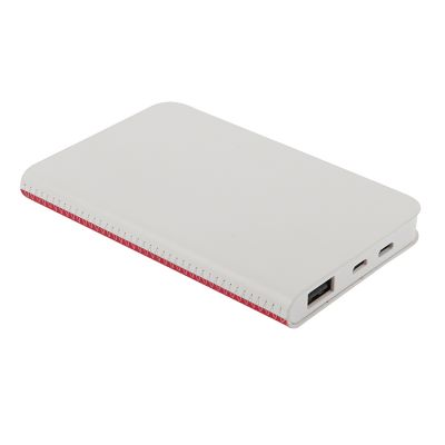 HG184061214 thINKme. Универсальное зарядное устройство "Franki" (4000mAh),белый с красным, 7,5х12,1х1,1см