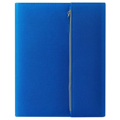 HG1701511102 Папка А4  "PATRIX"  с блокнотом и карманом  на молнии, синяя, полиэстер 600D