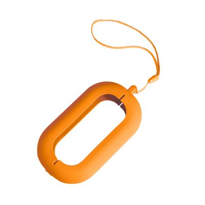 HG170151460 Обложка с ланъярдом к зарядному устройству "Seashell-2", оранжевый,силикон