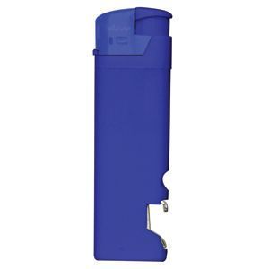 HG15092231 Зажигалка пьезо ISKRA с открывалкой, синяя, 8,2х2,5х1,2 см, пластик