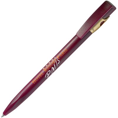 HG8B-RED1 Lecce Pen KIKI. KIKI FROST GOLD, ручка шариковая, бордо/золотистый, пластик