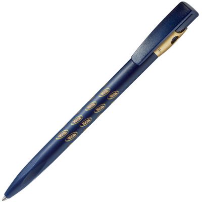 HG8B-BLU1 Lecce Pen KIKI. KIKI FROST GOLD, ручка шариковая, синий/золотистый, пластик