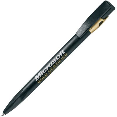 HG8B-BLK1 Lecce Pen KIKI. KIKI FROST GOLD, ручка шариковая, черный/золотистый, пластик
