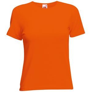 HG151182287 Футболка "Lady-Fit Crew Neck T", оранжевый_S, 95% х/б, 5% эластан, 210 г/м2