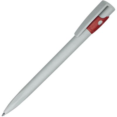 HG170151392 Lecce Pen. KIKI ECOLINE, ручка шариковая, серый/красный, экопластик