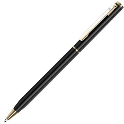 HG3B-BLK2 B1 Business. SLIM, ручка шариковая, чёрный/золотистый, металл