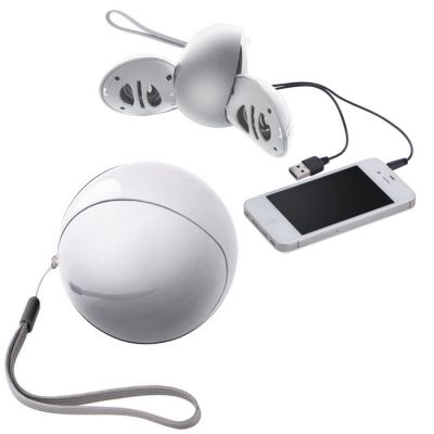HG15092408 Портативные аудио колонки для смартфона,белые,D=7,8см,пластик