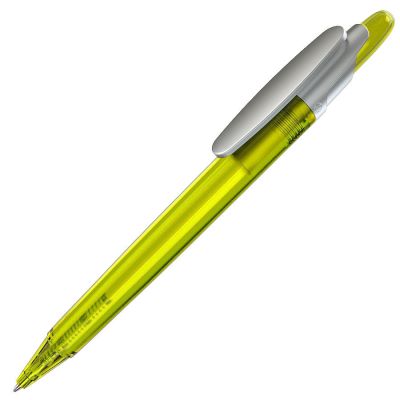 HG8B-YEL49 Lecce Pen OTTO. OTTO FROST SAT, ручка шариковая, фростированный желтый/серебристый клип, пластик