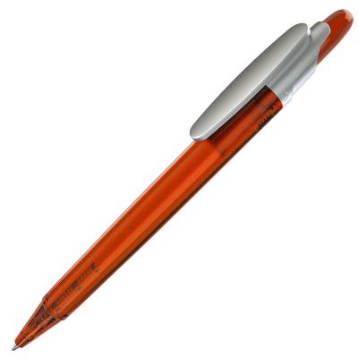 HG8B-ORG11 Lecce Pen OTTO. OTTO FROST SAT, ручка шариковая, фростированный оранжевый/серебристый клип, пластик