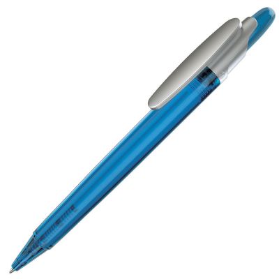 HG8B-LBL21 Lecce Pen OTTO. OTTO FROST SAT, ручка шариковая, фростированный голубой/серебристый клип, пластик
