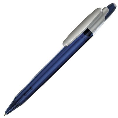 HG8B-BLU59 Lecce Pen OTTO. OTTO FROST SAT, ручка шариковая, фростированный синий/серебристый клип, пластик
