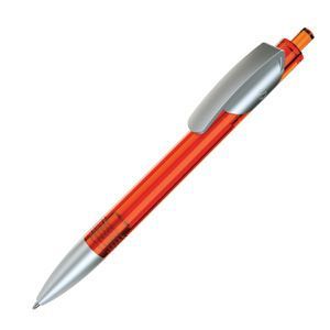 HG8B-ORG15 Lecce Pen TRIS. TRIS LX SAT, ручка шариковая, прозрачный оранжевый/серебристый, пластик