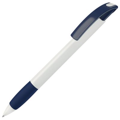 HG8B-BLU67 Lecce Pen NOVE. NOVE, ручка шариковая с грипом, синий/белый, пластик