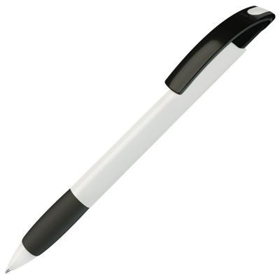 HG8B-BLK43 Lecce Pen NOVE. NOVE, ручка шариковая с грипом, черный/белый, пластик