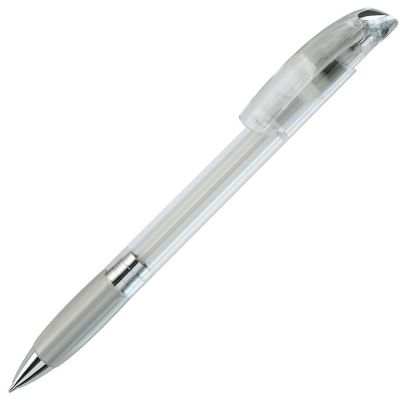HG8B-CLR2 Lecce Pen NOVE. NOVE LX, ручка шариковая с грипом, прозрачный белый/хром, пластик