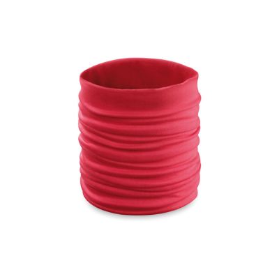 HG17015157 Шарф "Happy Tube", универсальный размер, красный, полиэстер, 35 г