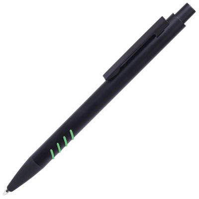 HG1701511399 B1. TATTOO, ручка шариковая, черный с зелеными вставками grip, металл