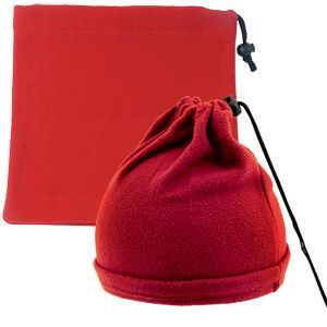 HG15092595 Шапка-шарф с утяжкой "Articos", универсальный размер, красный, флис, 200 гр/м2
