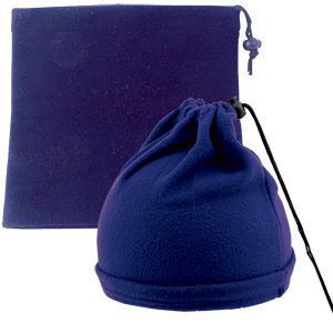 HG15092596 Шапка-шарф с утяжкой "Articos", универсальный размер, синий, флис, 200 гр/м2