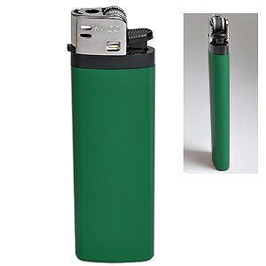 HG15092218 Зажигалка кремневая ISKRA, зеленая, 8,18х2,53х1,05 см, пластик/тампопечать