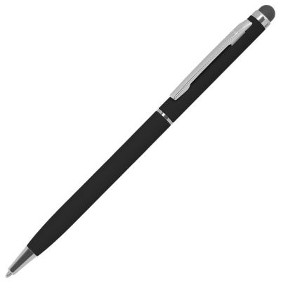 HG1701511368 B1. TOUCHWRITER SOFT, ручка шариковая со стилусом для сенсорных экранов, черный/хром, металл/soft-touch