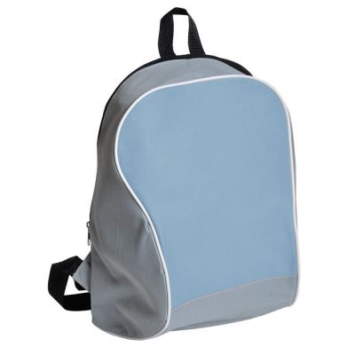 HG15091758 Промо-рюкзак "Fun"; серый с голубым; 30х38х14 см; полиэстер; шелкография